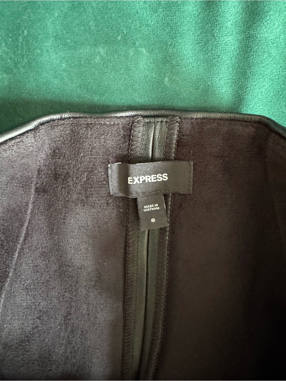 Express Black Faux Leather Mini Skort - Picture 2 of 3